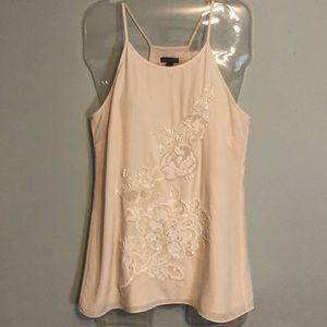 Ann Taylor Beaded Sequin Tank Top Size S